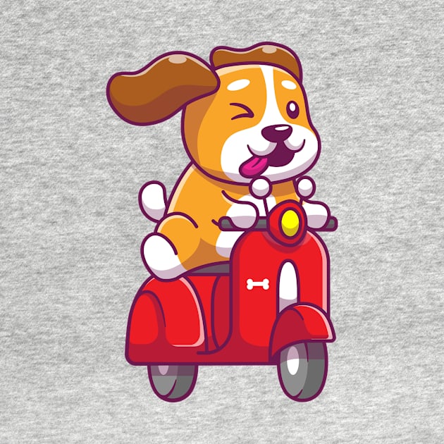 Cute dog ridding scooter by Catalyst Labs